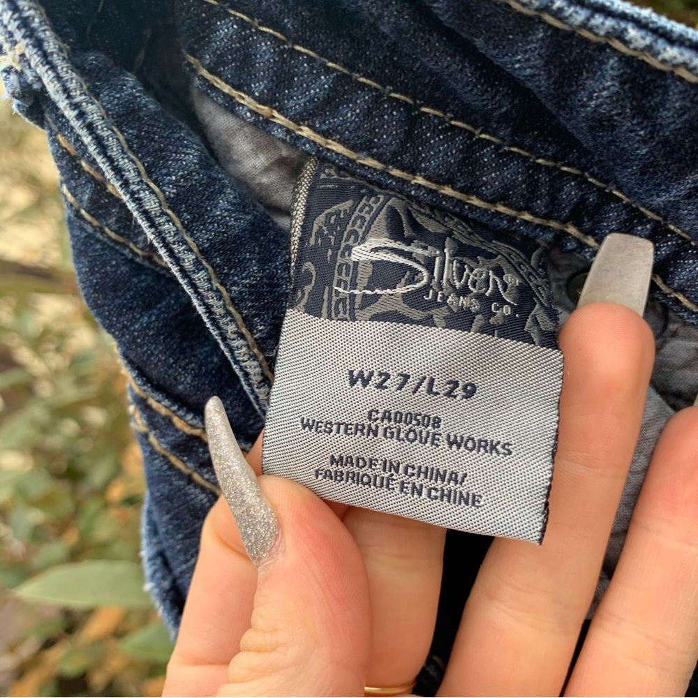 SILVER Natsuki Boot Stretch Jean Darkwash W27/L29 Comfy Denim Jeans RETAIL $85 - Picture 13 of 15